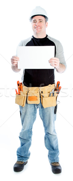 Caucasian man contractor 40 years old Stock photo © bmonteny