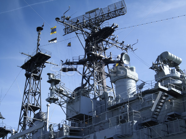 Vedere stâncă vas de razboi militar Imagine de stoc © bmonteny