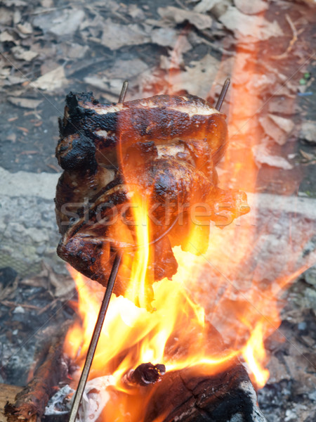 Kurczaka żywności gotowania hot Zdjęcia stock © bmonteny