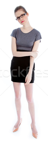 Stock photo: Attractive caucasian girl in her 30 shot in studio