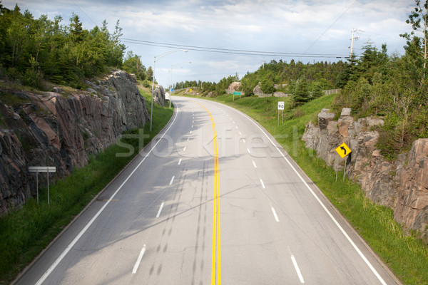 ストックフォト: 道路 · 風景 · ケベック · カナダ · ツリー · 自然