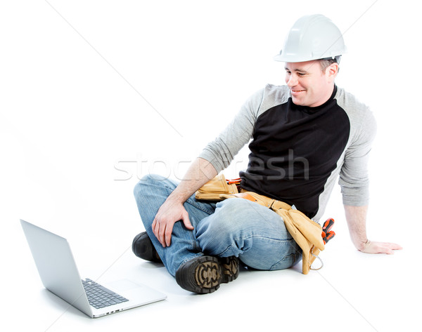 Caucasian man contractor 40 years old Stock photo © bmonteny