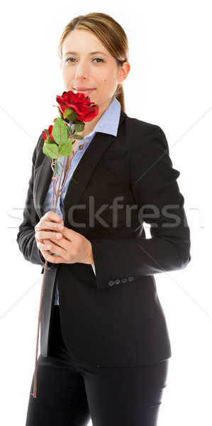 Attractive caucasian girl in studio Stock photo © bmonteny