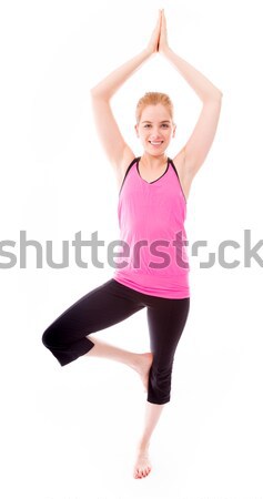 Young woman practicing yoga Stock photo © bmonteny