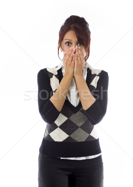 Indian businesswoman looking shocked Stock photo © bmonteny