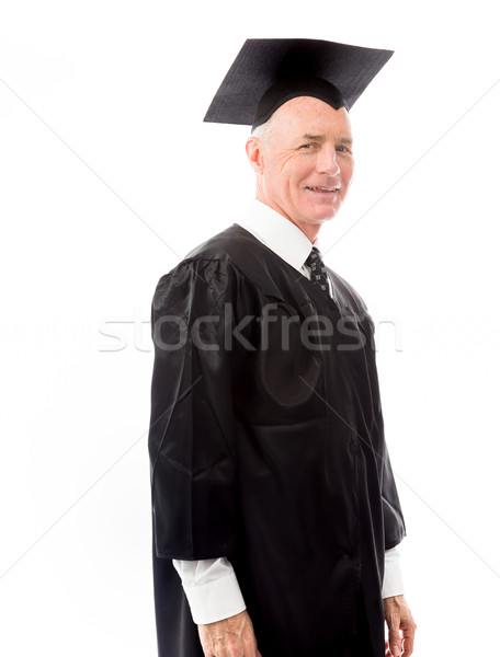 Side profile of a senior male graduate smiling Stock photo © bmonteny