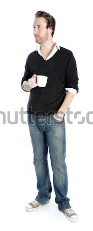 Attractive caucasian man shot in studio Stock photo © bmonteny