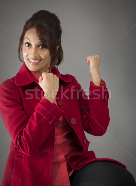 Indian jeune femme célébrer succès adulte femme [[stock_photo]] © bmonteny