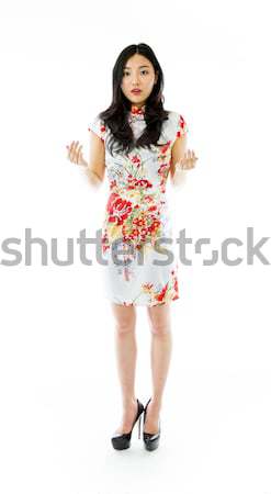Sexy asian santa claus upset with a star Stock photo © bmonteny