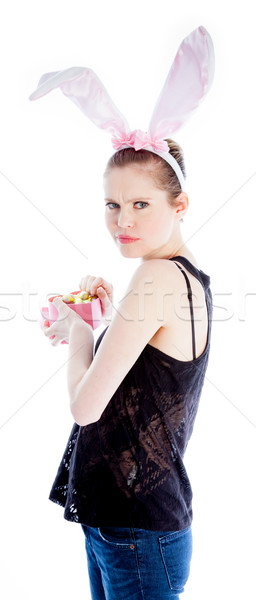 Stock photo: Attractive caucasian girl in her 30 shot in studio