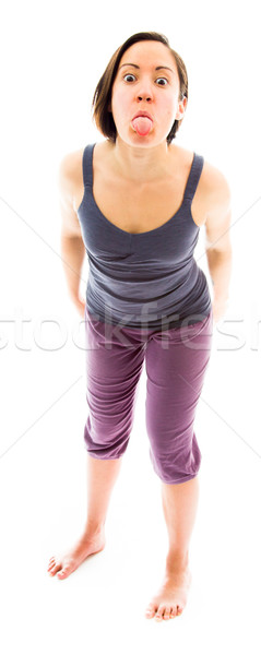 Young woman sticking her tongue out Stock photo © bmonteny