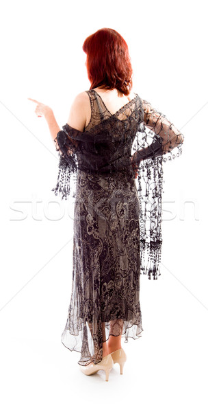 вид сзади указывая связи платье фотографии Сток-фото © bmonteny