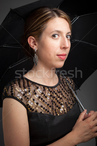 Attractive caucasian girl in studio Stock photo © bmonteny