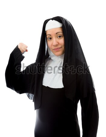 Young nun offering hand for handshake Stock photo © bmonteny