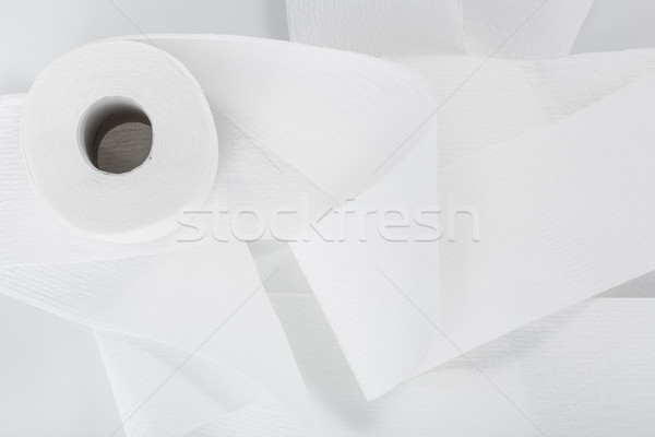 Rolar papel higiênico isolado branco Foto stock © bmonteny