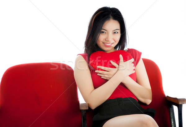 Aantrekkelijk asian meisje 20s theater Stockfoto © bmonteny