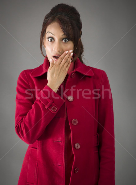 Indian young woman with shocked expression isolated on white background Stock photo © bmonteny