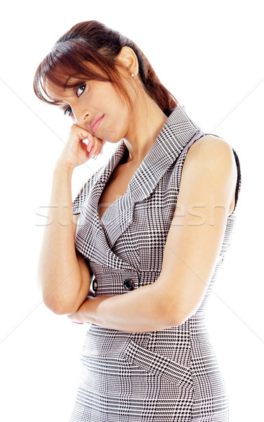 Séduisant indian femme isolé blanche femme d'affaires [[stock_photo]] © bmonteny