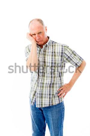 Stock photo: Senior man looking disappointed