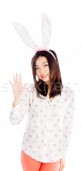 Attractive asian girl 20 years old shot in studio Stock photo © bmonteny