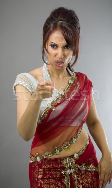 Jovem indiano mulher adulto estúdio isolado Foto stock © bmonteny