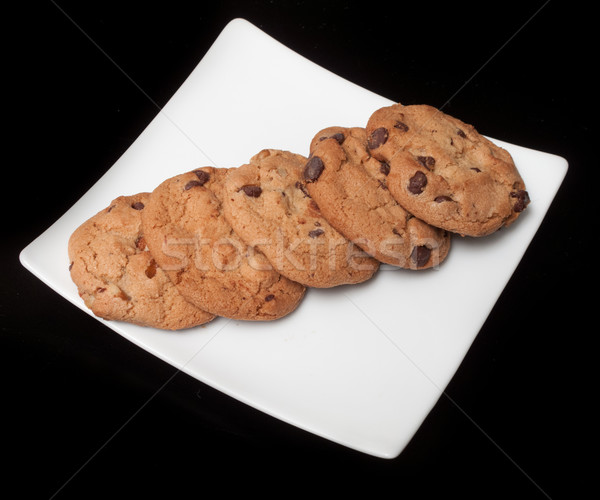 Chocolate chip cookies servido placa comida Foto stock © bmonteny