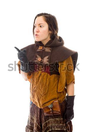 Young woman looking scared and shivering Stock photo © bmonteny