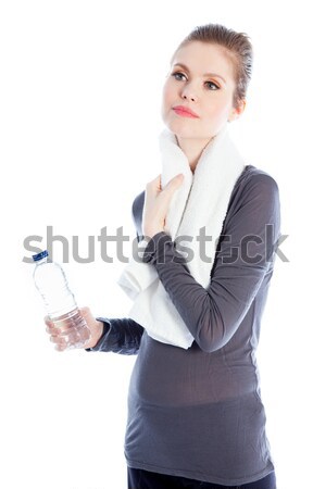 Attractive caucasian girl in her 30 shot in studio Stock photo © bmonteny