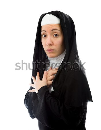 Young nun shivering Stock photo © bmonteny