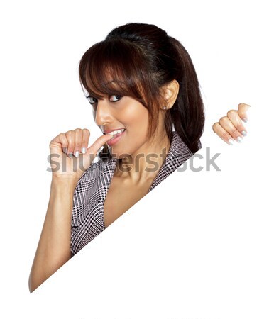 Attractive Indian woman isolated on white background Stock photo © bmonteny