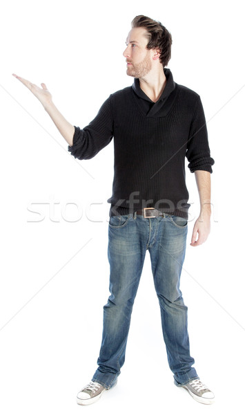 Attractive caucasian man shot in studio Stock photo © bmonteny