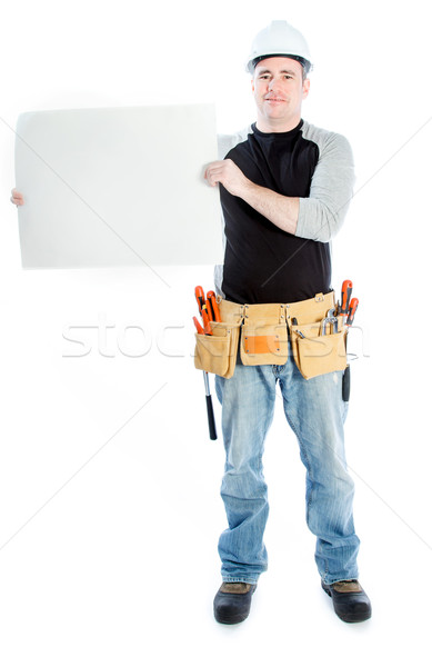 Caucasian man contractor 40 years old Stock photo © bmonteny