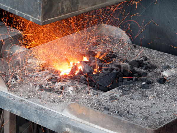 Forge in the workshop of a blacksmith Stock photo © bmonteny