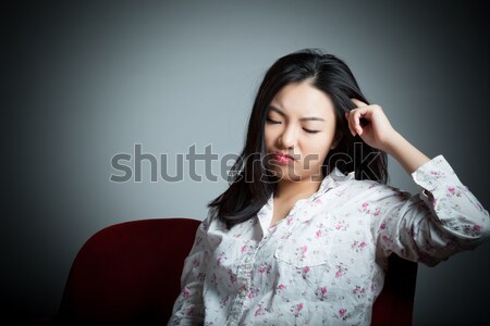 Attractive caucasian girl in her 30 shot in studio Stock photo © bmonteny