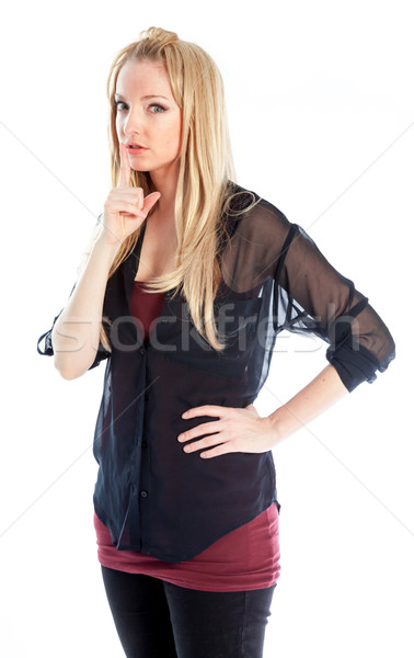 Aantrekkelijk kaukasisch blond 30 jaar oude meisje Stockfoto © bmonteny