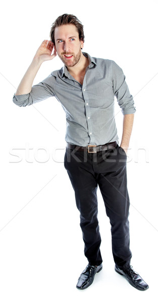 Attractive caucasian man shot in studio Stock photo © bmonteny