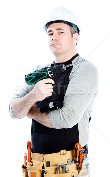 Caucasian man contractor 40 years old Stock photo © bmonteny