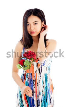 Attractive asian girl 20 years old shot in studio Stock photo © bmonteny