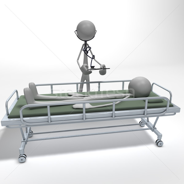 Figura cama frente vista médico examinar Foto stock © bmwa_xiller