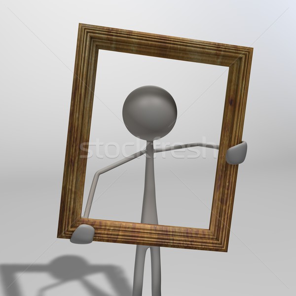 figure with picture frame Stock photo © bmwa_xiller