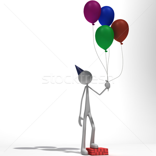 figure with balloons - birthday Stock photo © bmwa_xiller