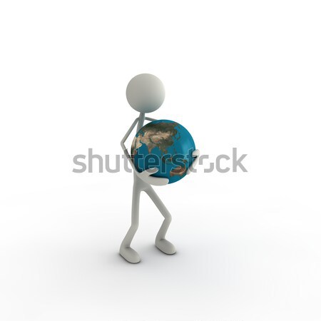 figure with a globus in his hands Stock photo © bmwa_xiller