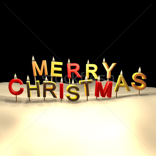 Merry Christmas candles Stock photo © bmwa_xiller