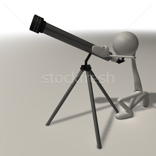 man with a telescope Stock photo © bmwa_xiller