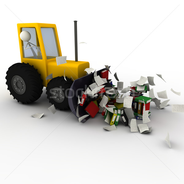 гидравлический лопатой бумаги хаос строительство работу Сток-фото © bmwa_xiller