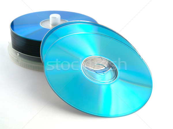 Cds blanche bleu données ordinateur film [[stock_photo]] © bobbigmac