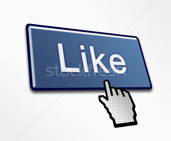 Comme bouton illustration médias sociaux affaires internet [[stock_photo]] © bobbigmac