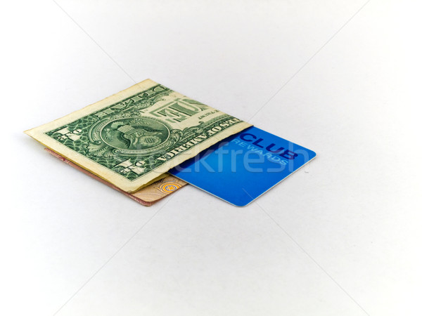Jeden Dolar ustawy członkostwo klub karty Zdjęcia stock © bobbigmac