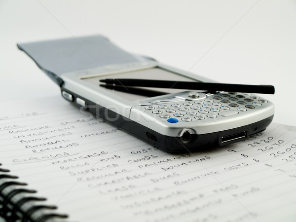 Pda moderne mobiele mobieltje schrijfstift traditioneel Stockfoto © bobbigmac