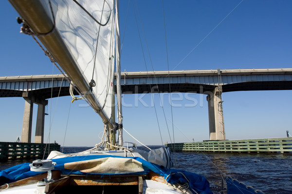 Pont route voile bateau ciel [[stock_photo]] © bobhackett